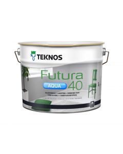 Futura  Aqua 40 Puolikiiltävä kalustemaali puulle ja metallille 9L